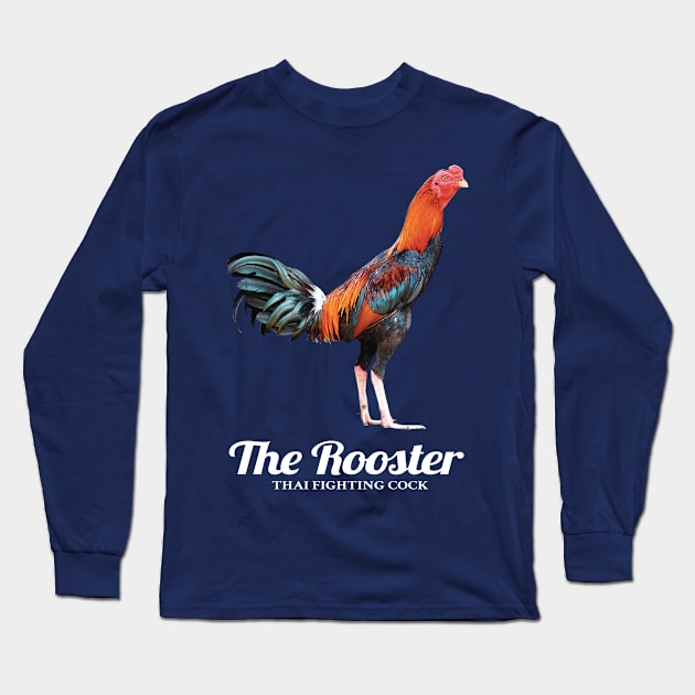 Thai Fighting Rooster Long Sleeve T-Shirt by KewaleeTee